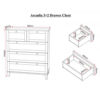 Arcadia 3 + 2 Chest of Drawers - Image 3
