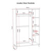 Arcadia 3 Drawer Wardrobe - Image 3
