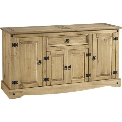 Corona Waxed Pine 4 Door 1 Drawer Sideboard