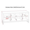 Charisma 2 door 1 shelf TV unit - Image 3