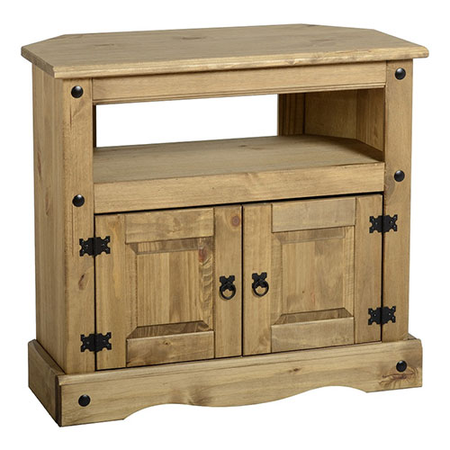 Corona Waxed Pine Corner TV Unit