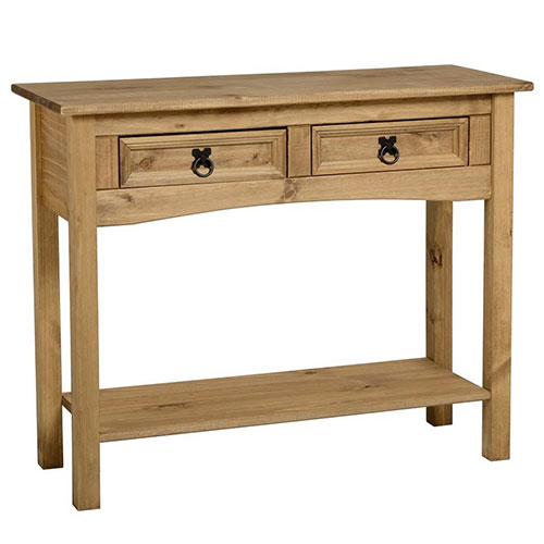 Corona Waxed Pine 2 Drawer Console