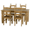 Corona Waxed Pine 5ft Dining Set - Image 2