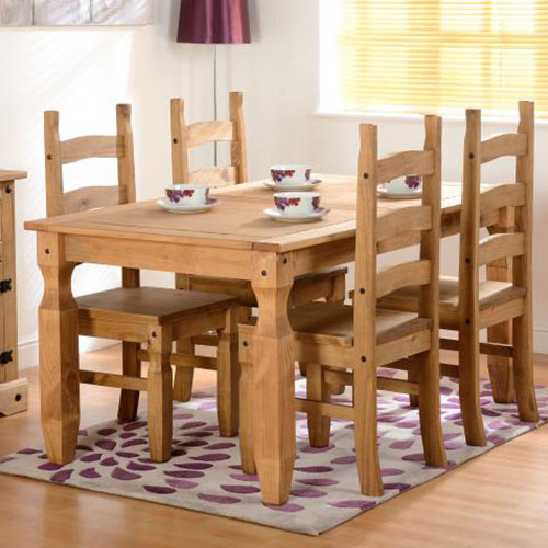 Corona Waxed Pine 5ft Dining Set