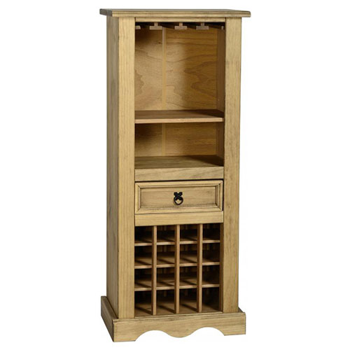 Corona Waxed Pine Wine Rack