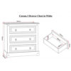 Corona White 3 Drawer Chest - Image 2