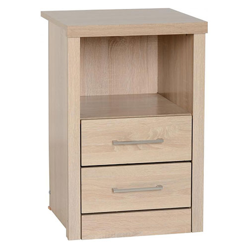 Lisbon 2 Drawer 1 Shelf Bedside Table