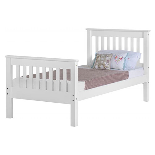 Monaco 3ft High Foot End Bed White Beautiful Furniture Bits Norwich