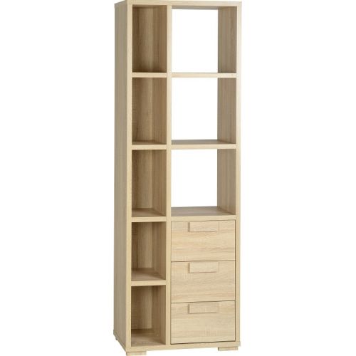 Cambourne 3 Drawer Display Unit in Sonoma Oak Effect Veneer