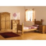 Corona 2 Door Wardrobe In Distressed Waxed Pine - Image 2