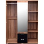 Hollywood 3 Door 2 Drawer Mirrored Wardrobe - Image 3