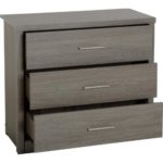 Lisbon 3 Drawer Chest in Black Wood Grain - Image 3
