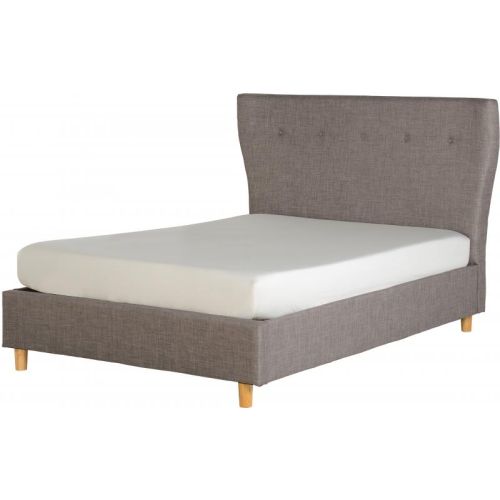 Regal 4'6" Bed in Grey Fabric