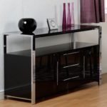 Charisma 2 Door 3 Drawer Sideboard in Black Gloss - Image 2