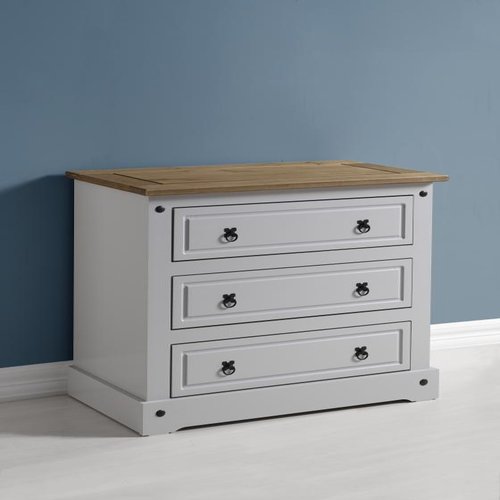Corona Grey 3 Drawer Chest