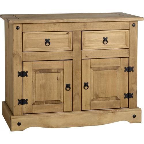 Corona Waxed Pine 2 Drawer 2 Door Sideboard