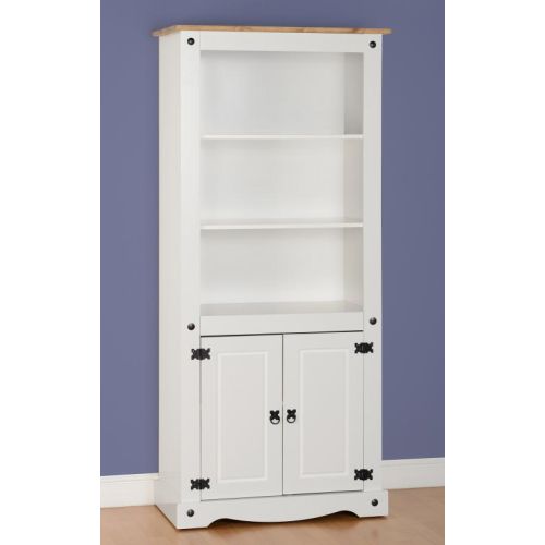 Corona 2 Door Display Unit/Bookcase in White