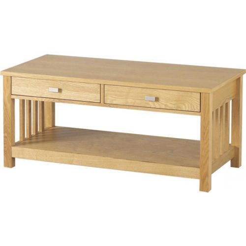 Ashmore 2 Drawer Coffee Table in Ash Veneer