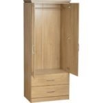 Charles 2 Door 2 Drawer Wardrobe - Image 2