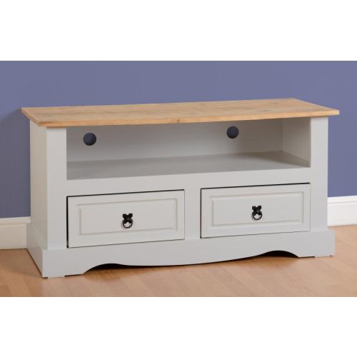 Corona Grey 2 Drawer Flat Screen TV Unit