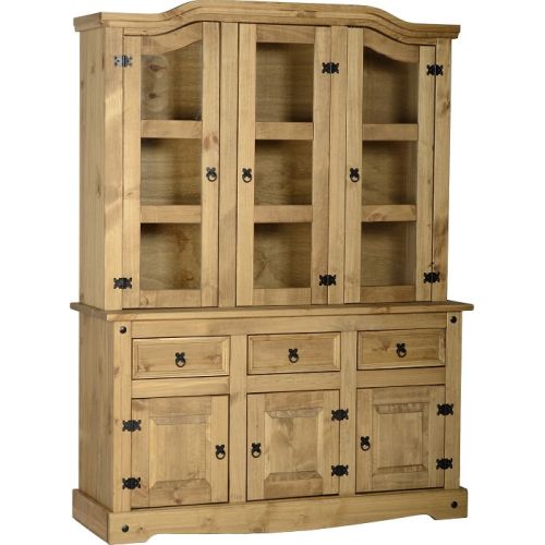 Corona  4'6" Buffet Hutch in Distressed Waxed Pine