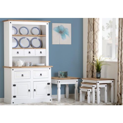 Small white top hutch for kitchen