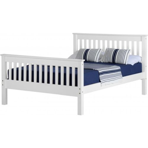 Monaco 5' Bed High Foot End in White