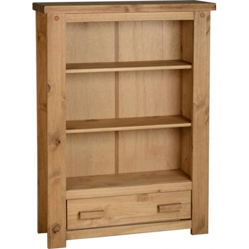 Tortilla 1 Drawer Bookcase in Distressed Waxed Pine