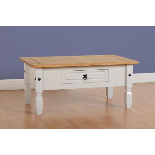 Corona 1 Drawer  Coffee Table in Grey