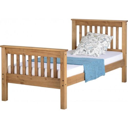 Monaco 3ft High Foot End Bed in Antique Pine