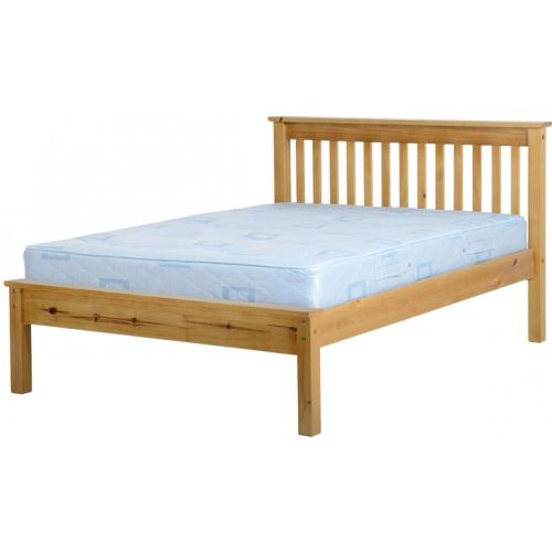 Monaco 4ft 6 Low Foot End Bed in Antique Pine