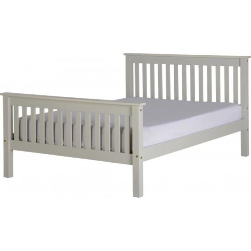 Monaco 4ft 6 High Foot End Bed in Grey