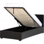 Waverley 3' Storage Bed in Black Faux Leather - Image 2