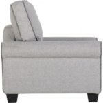 Bailey Armchair in Light Grey/Dark Grey Piping - Image 2