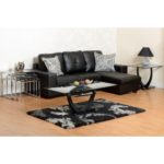 Benson Corner Sofa in Black Faux Leather - Image 2