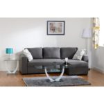 Dora Corner Sofa Bed in Dark Grey Fabric - Image 2
