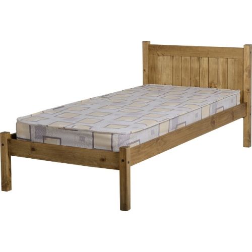 Maya 3ft Bed in Distressed Waxed Pine