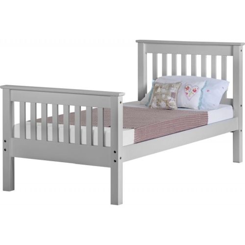 Monaco 3ft High Foot End Bed in Grey