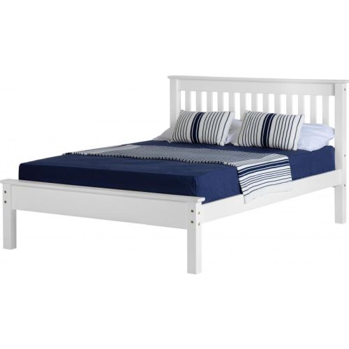 Monaco 5ft Low Foot End Bed in White