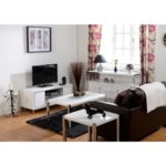 Charisma Lamp Table in White Gloss/Chrome - Image 2