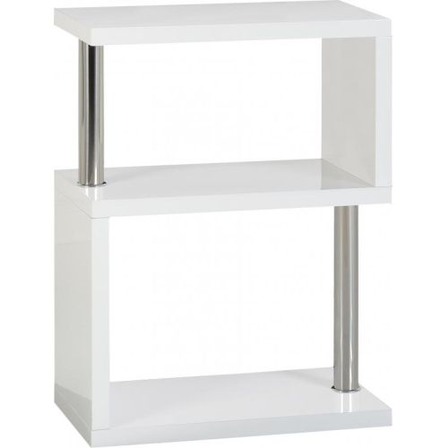 Charisma 3 Shelf Unit in White Gloss Chrome