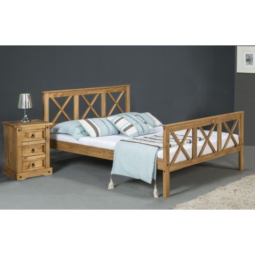 Salvador 4'6" Bed High Foot End in Distressed Waxed Pine