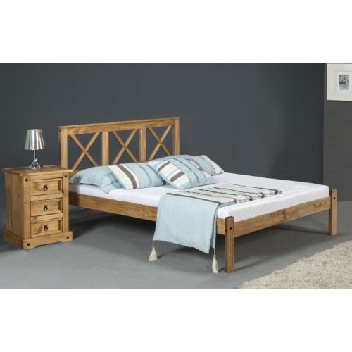Salvador 4'6" Bed Low Foot End in Distressed Waxed Pine