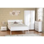 Portsmouth 4 Drawer Chest in White/Oak Effect Veneer - Image 2